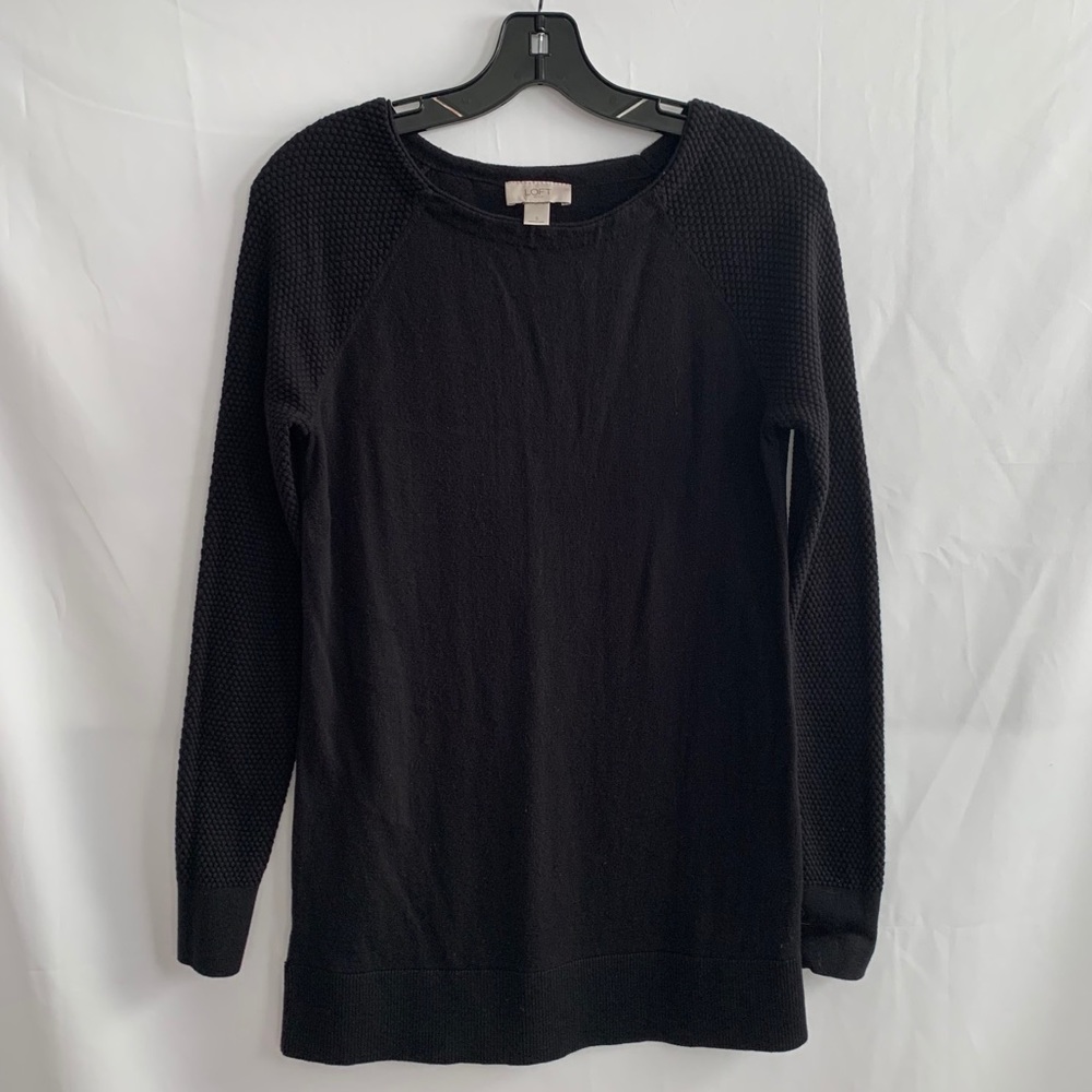 LOFT Raglan Textured long sleeve Sweater Small